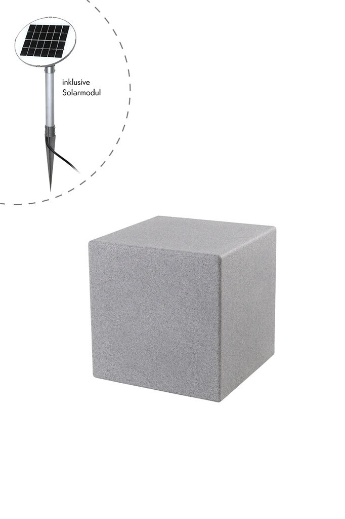 8 seasons design Leuchtwürfel Shining Cube Solar 43 cm stone