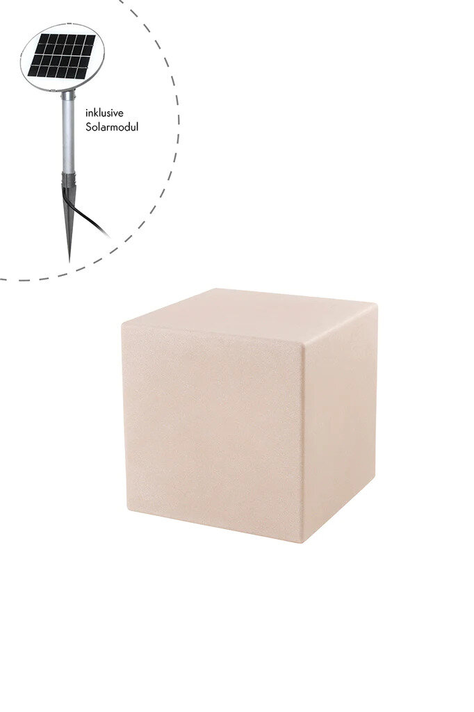 8 seasons design Leuchtwürfel Shining Cube Solar 43 cm sand