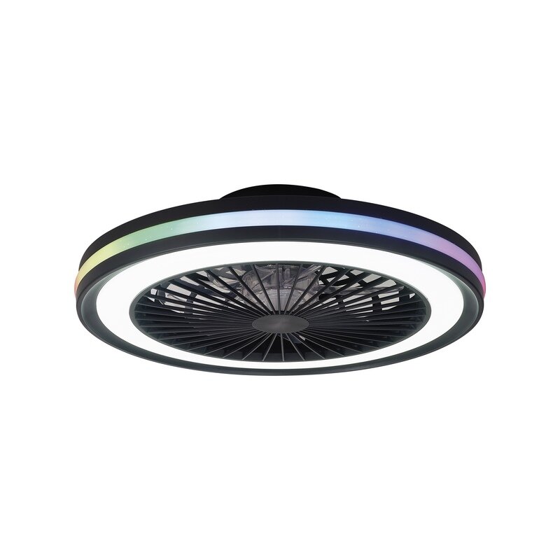 Mantra Gamer Deckenventilator LED schwarz dimmbar Fernbedienung