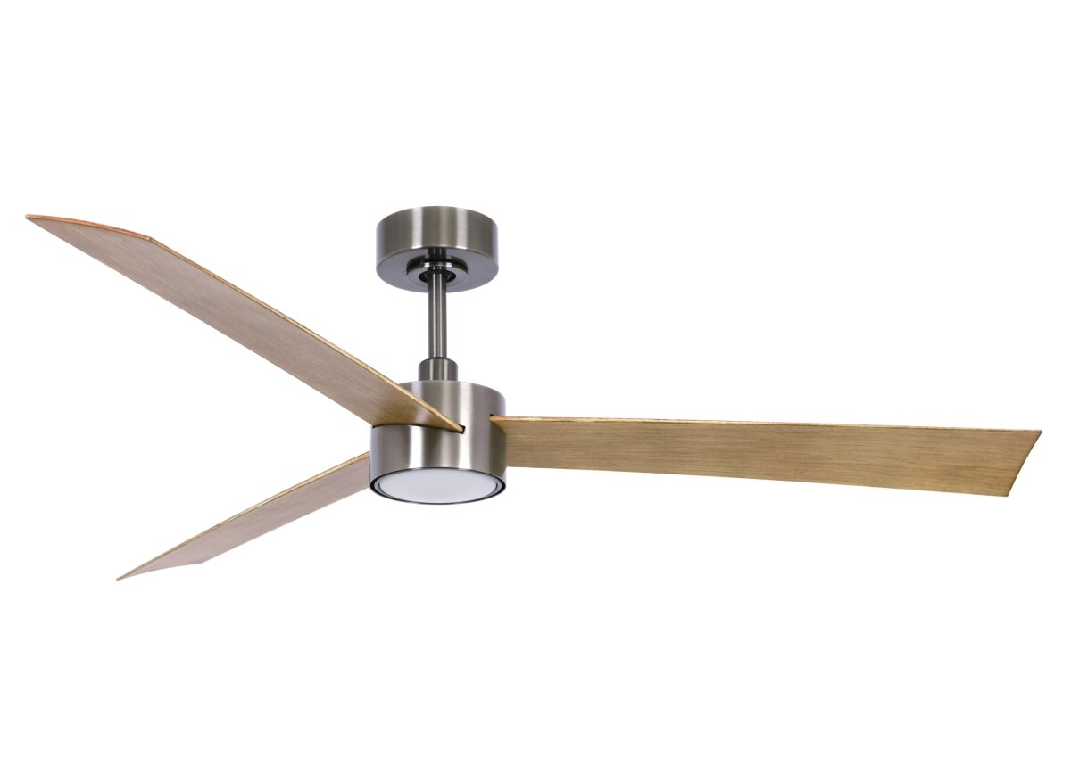 Lucci Air Deckenventilator Climate IV Nickel/Teak mit LED Beleuchtung