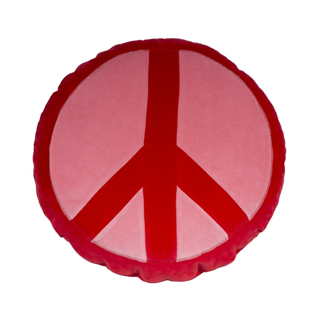 Peace Kissen rund komplett tomate-pink peach von farbenfreunde