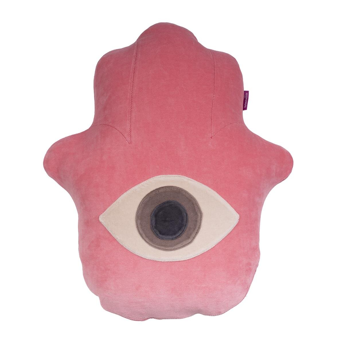 Lucky Hand Kissen komplett pink peach von farbenfreunde