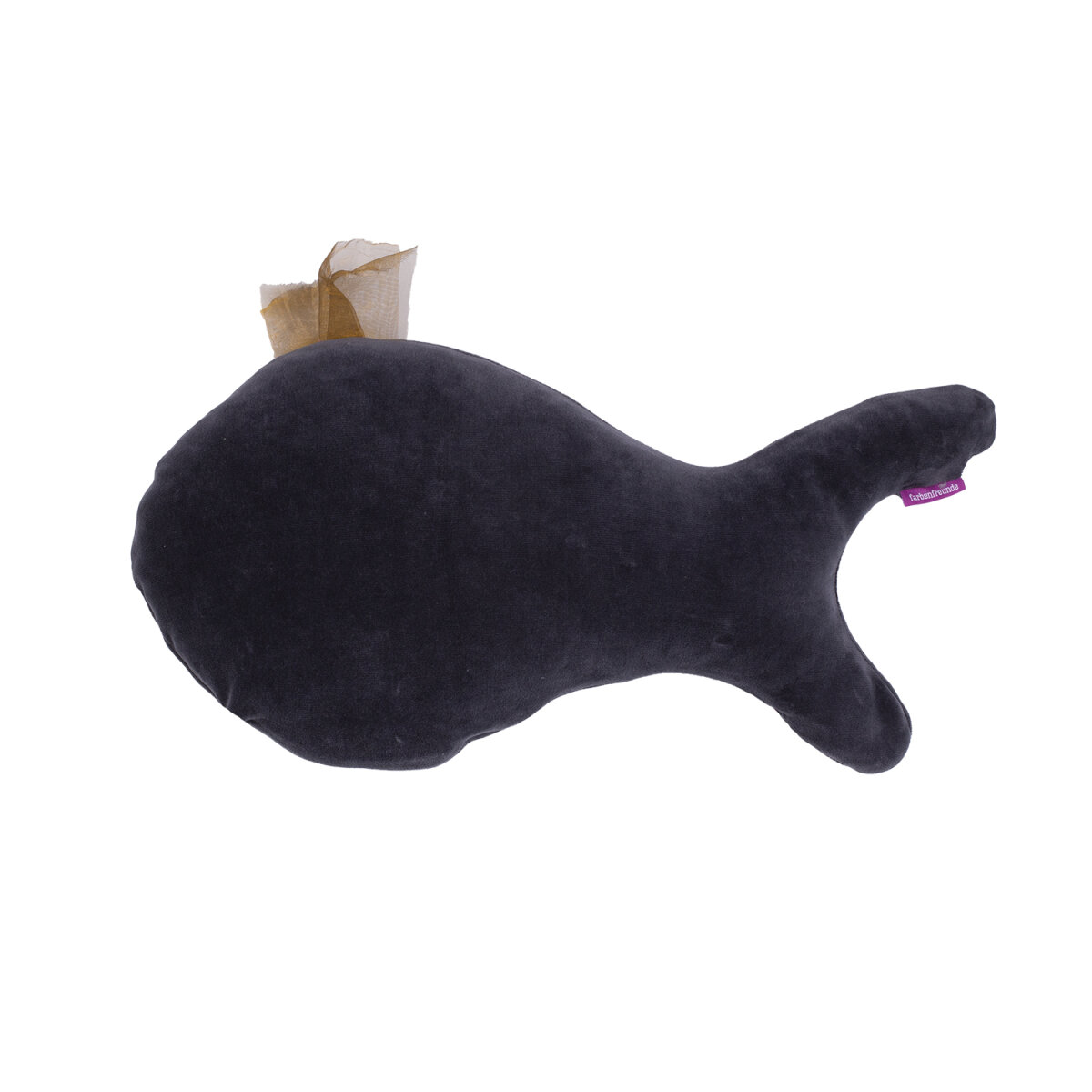 Mr. Fish Kissen by Trouble Away anthracite von farbenfreunde