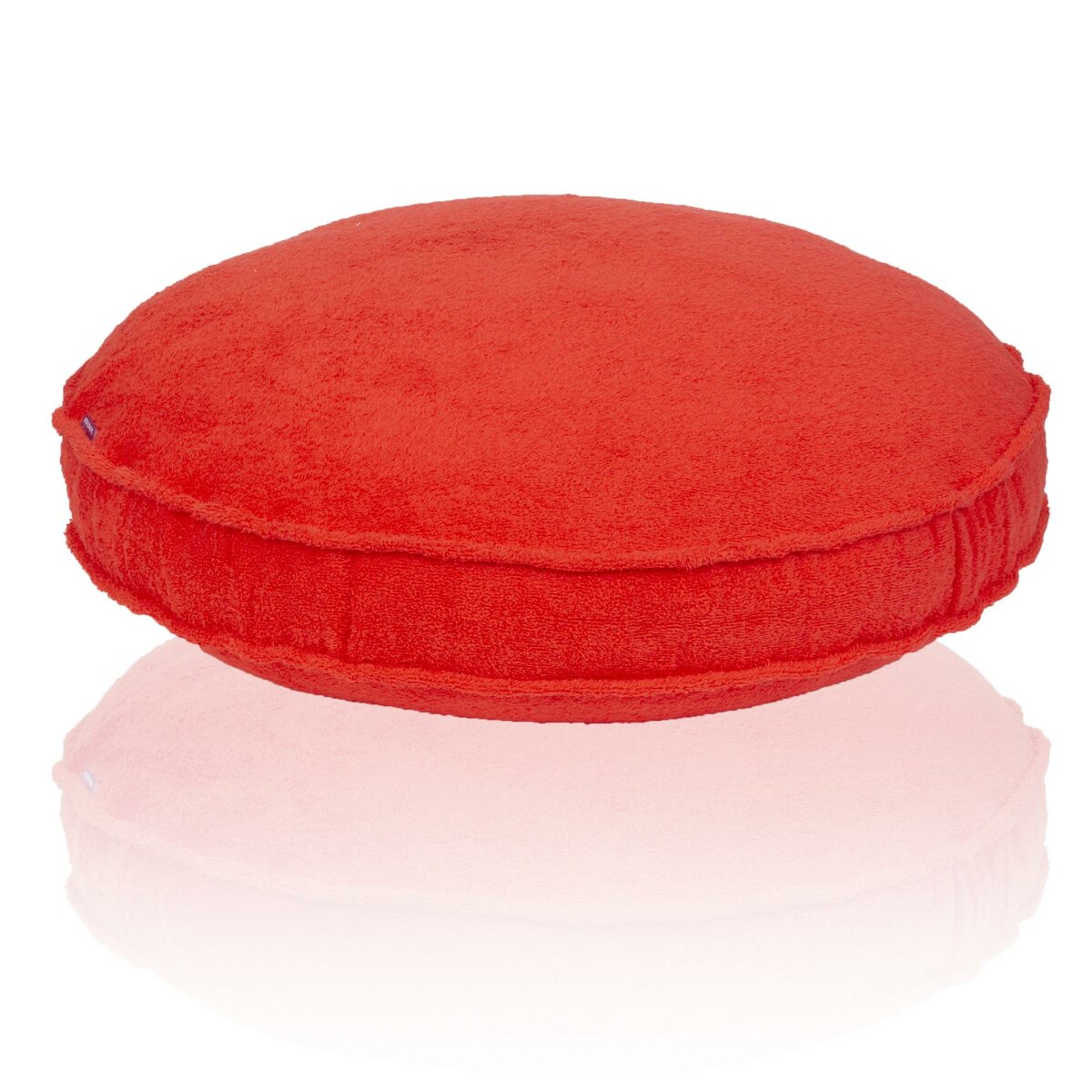 FRESH Frottee Stegkissen rund komplett blutorange von farbenfreunde