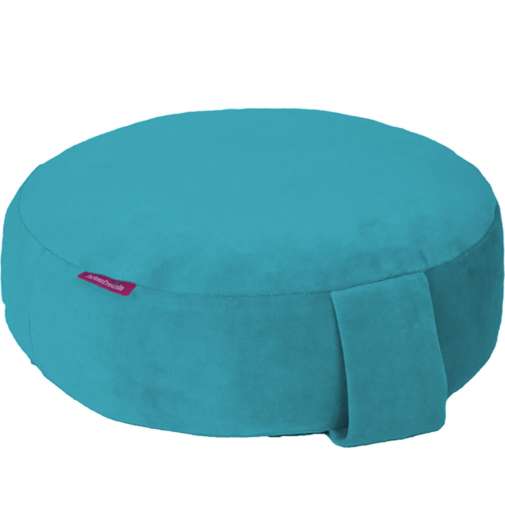 Yogakissen komplett Dinkel-Spelz aqua von farbenfreunde