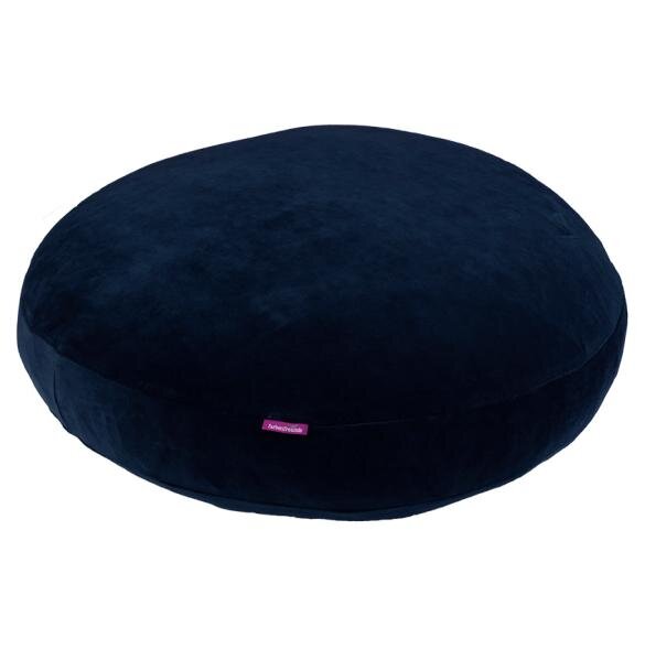 Stegkissen rund komplett blue velvet von farbenfreunde