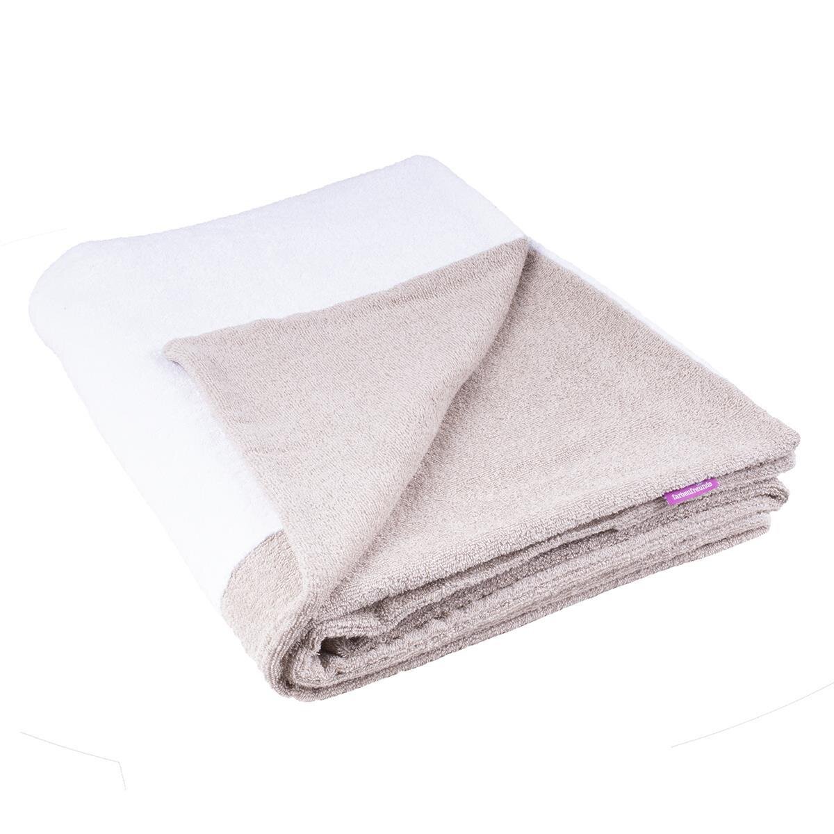 Fresh Luxury Beach Plaid 132x180cm weiß/auster von farbenfreunde