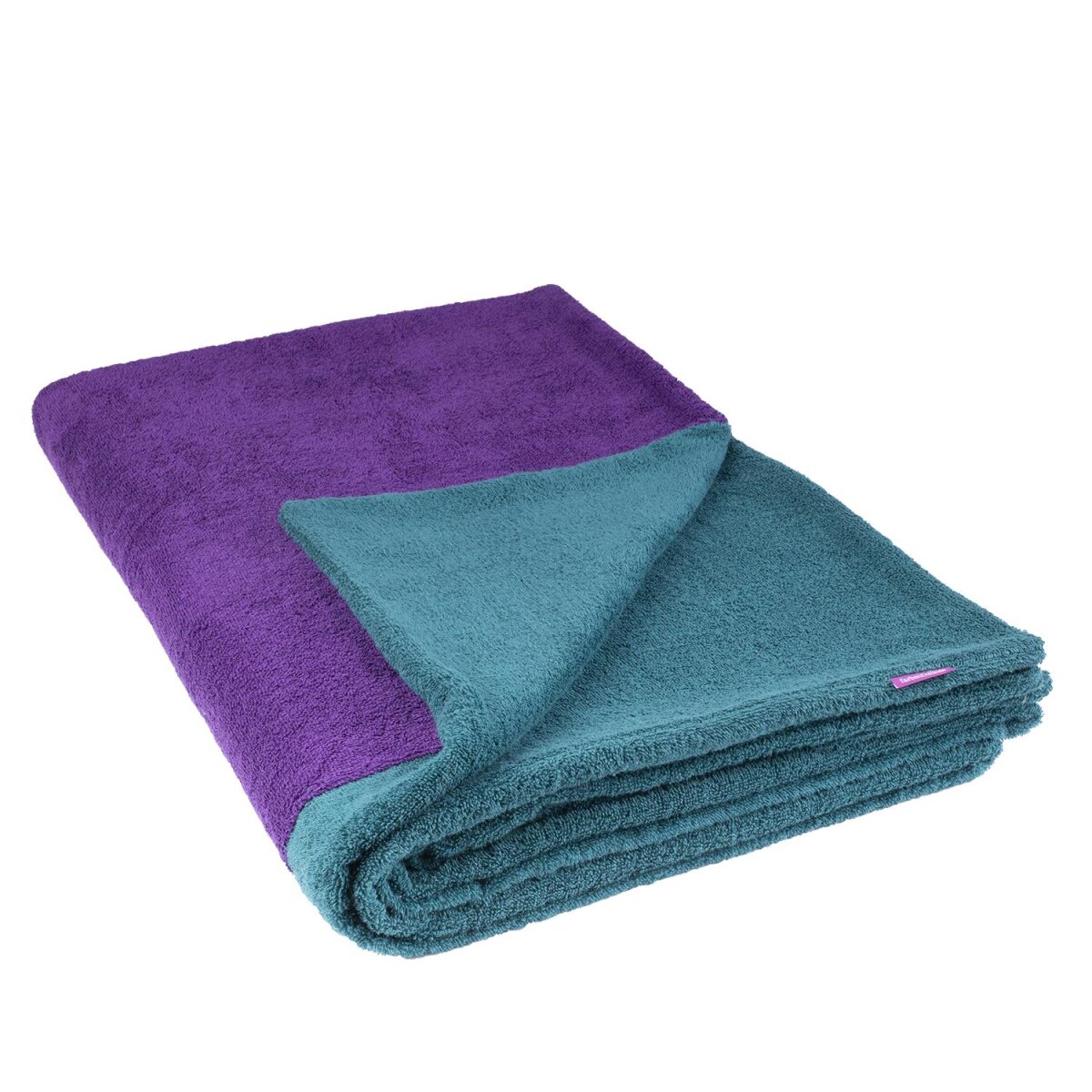 Fresh Luxury Beach Plaid 132x180cm ultra violet/jade green von farbenfreunde