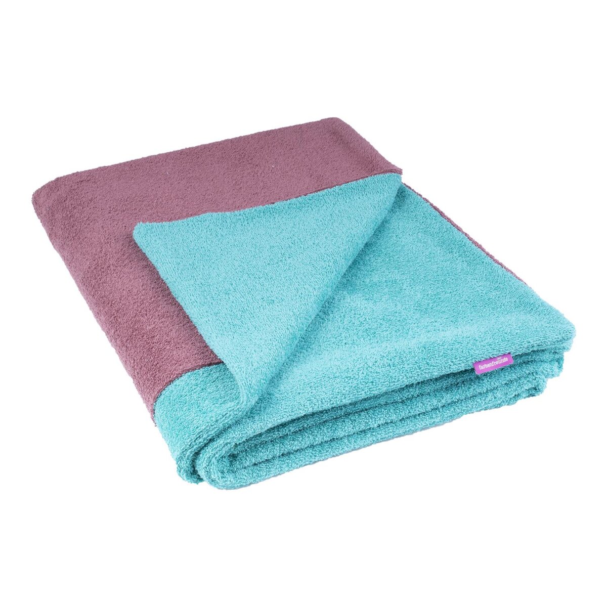 Fresh Luxury Beach Plaid 132x180cm grape/bergsee von farbenfreunde