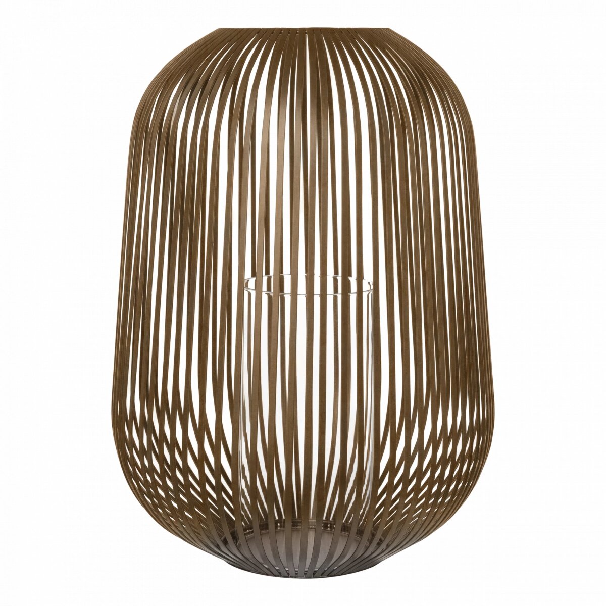 blomus Laterne -LITO- Farbe Rusty look Size L mit Glaszylinder