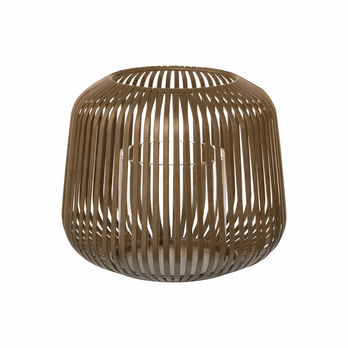 blomus Laterne -LITO- Farbe Rusty look Size S mit Glaszylinder