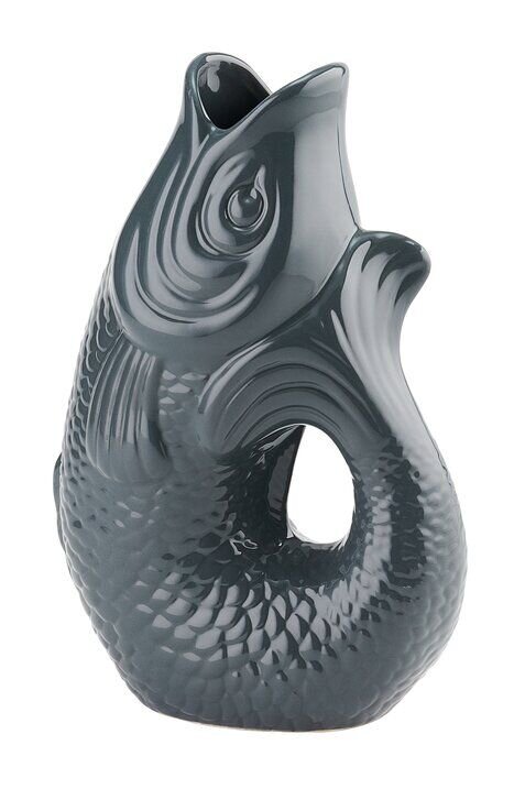 Monsieur Carafon Fisch Vase L Grau 2,7 LITER