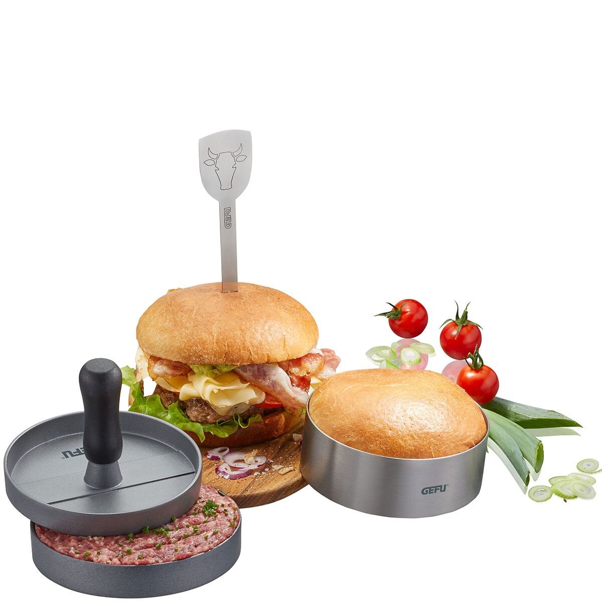 Gefu Burger-Set BBQ, 3-teilig
