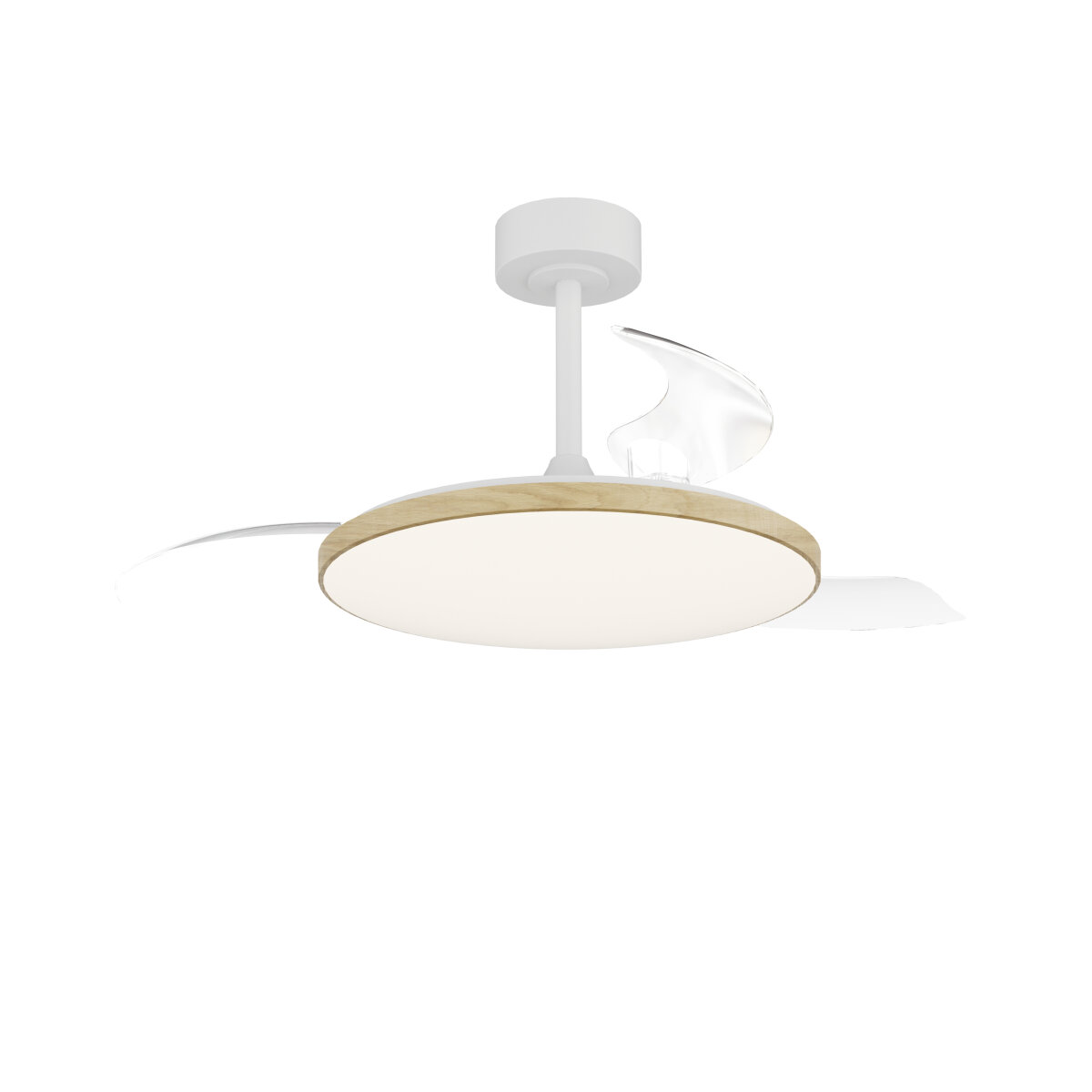 Mantra Slim Fan Deckenventilator mit LED Beleuchtung holz/weiß