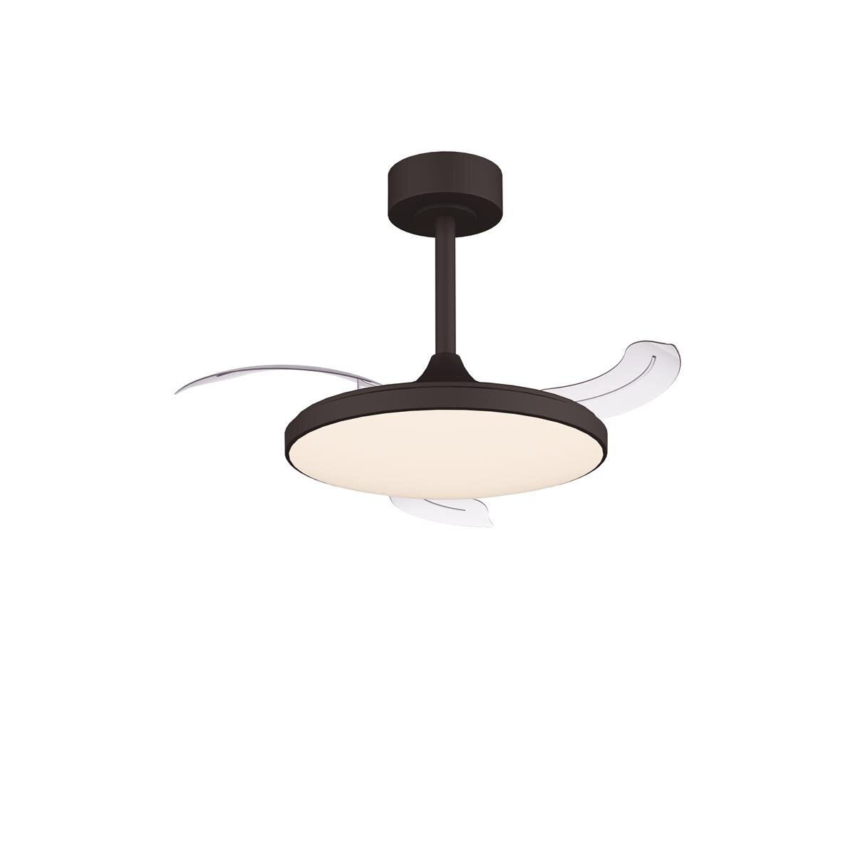 Mantra Slim Fan Mini Deckenventilator mit LED Beleuchtung schwarz