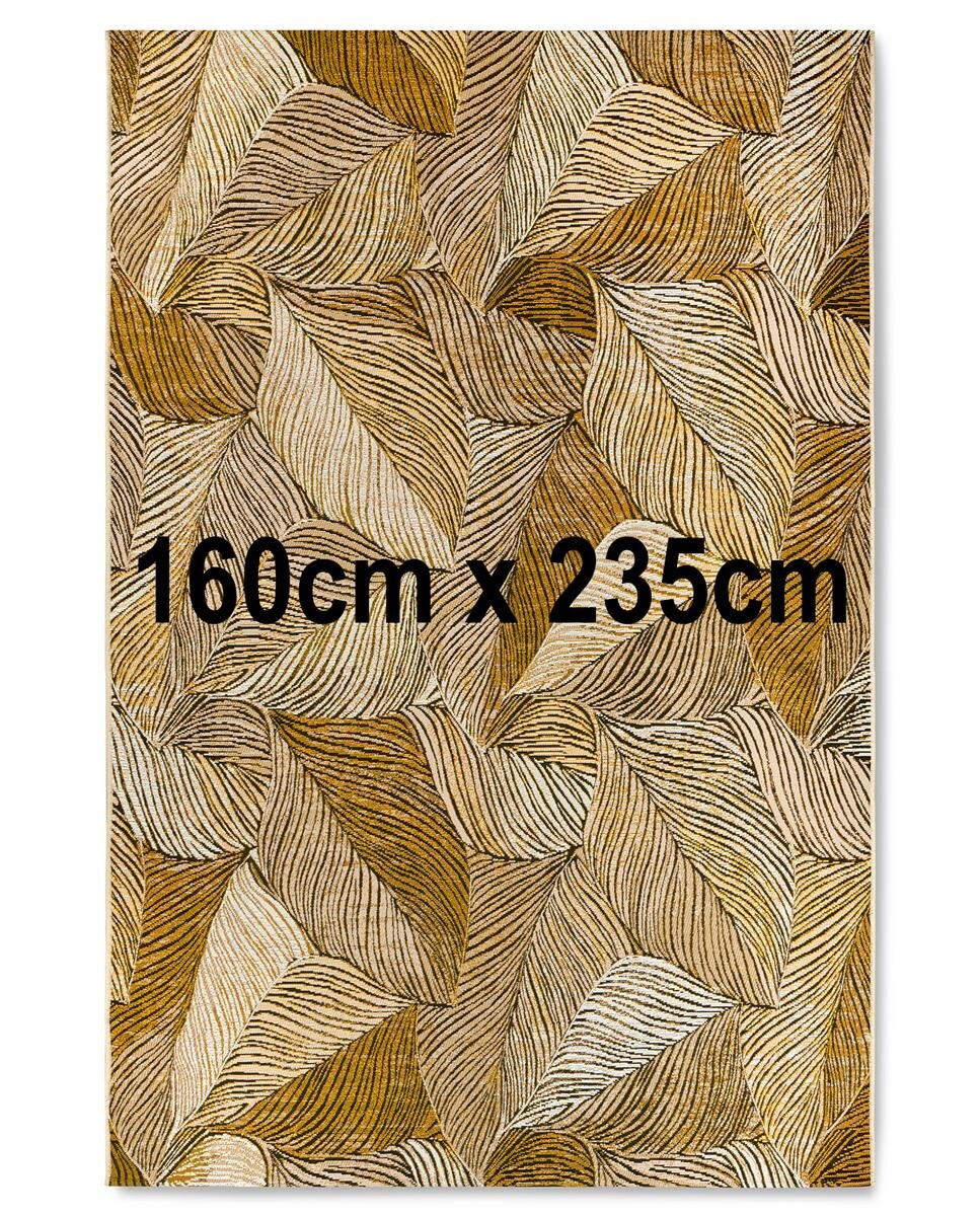 Villeroy & Boch In- & Outdoor Teppich Eugene Gold Schwarz 160cm x 235cm