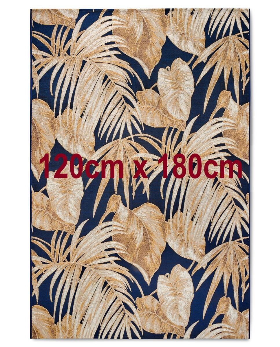 Villeroy & Boch In- & Outdoor Teppich Oktavie Dunkelblau Gold 120cm x 180cm