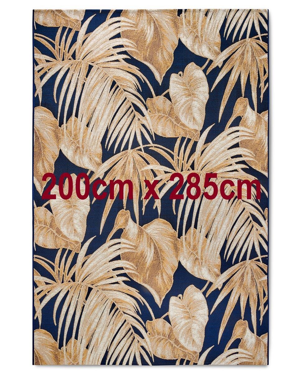 Villeroy & Boch In- & Outdoor Teppich Oktavie Dunkelblau Gold 200cm x 285cm