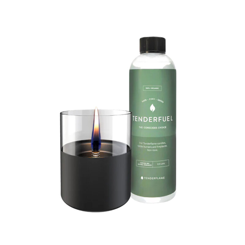 Tenderflame Lilly 10 Black + 0,5L Tenderfuel Geschenkset