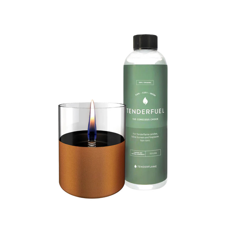 Tenderflame Lilly 10 Copper + 0,5L Tenderfuel Geschenkset