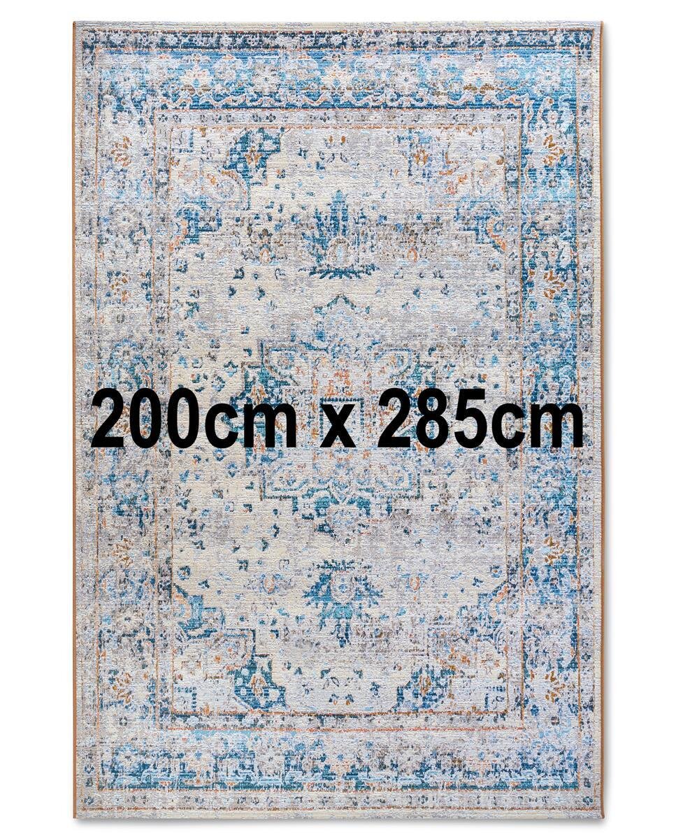 Villeroy & Boch In- & Outdoor Teppich Rene Creme Blau 200cm x 285cm