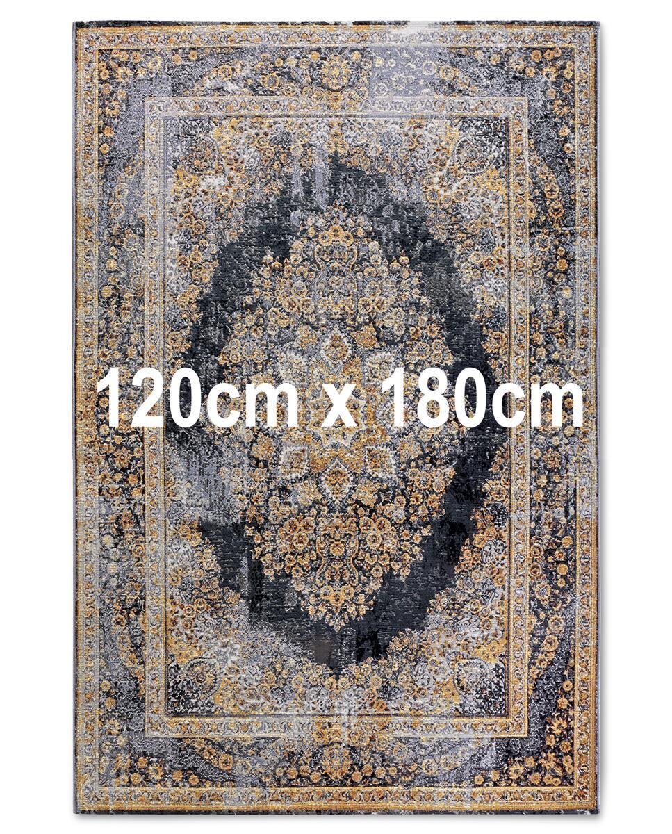 Villeroy & Boch In- & Outdoor Teppich Martha Anthrazit Gold 120cm x 180cm