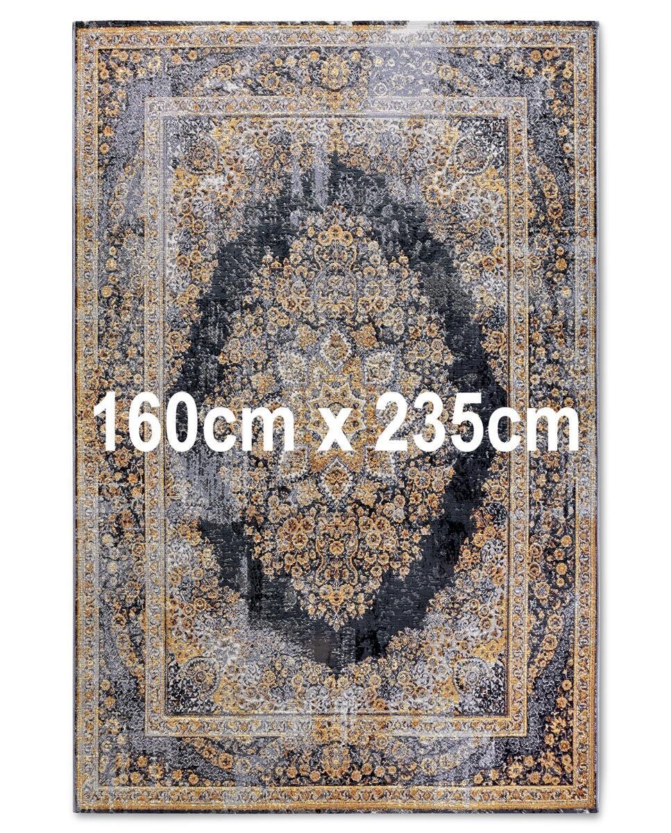 Villeroy & Boch In- & Outdoor Teppich Martha Anthrazit Gold 160cm x 235cm