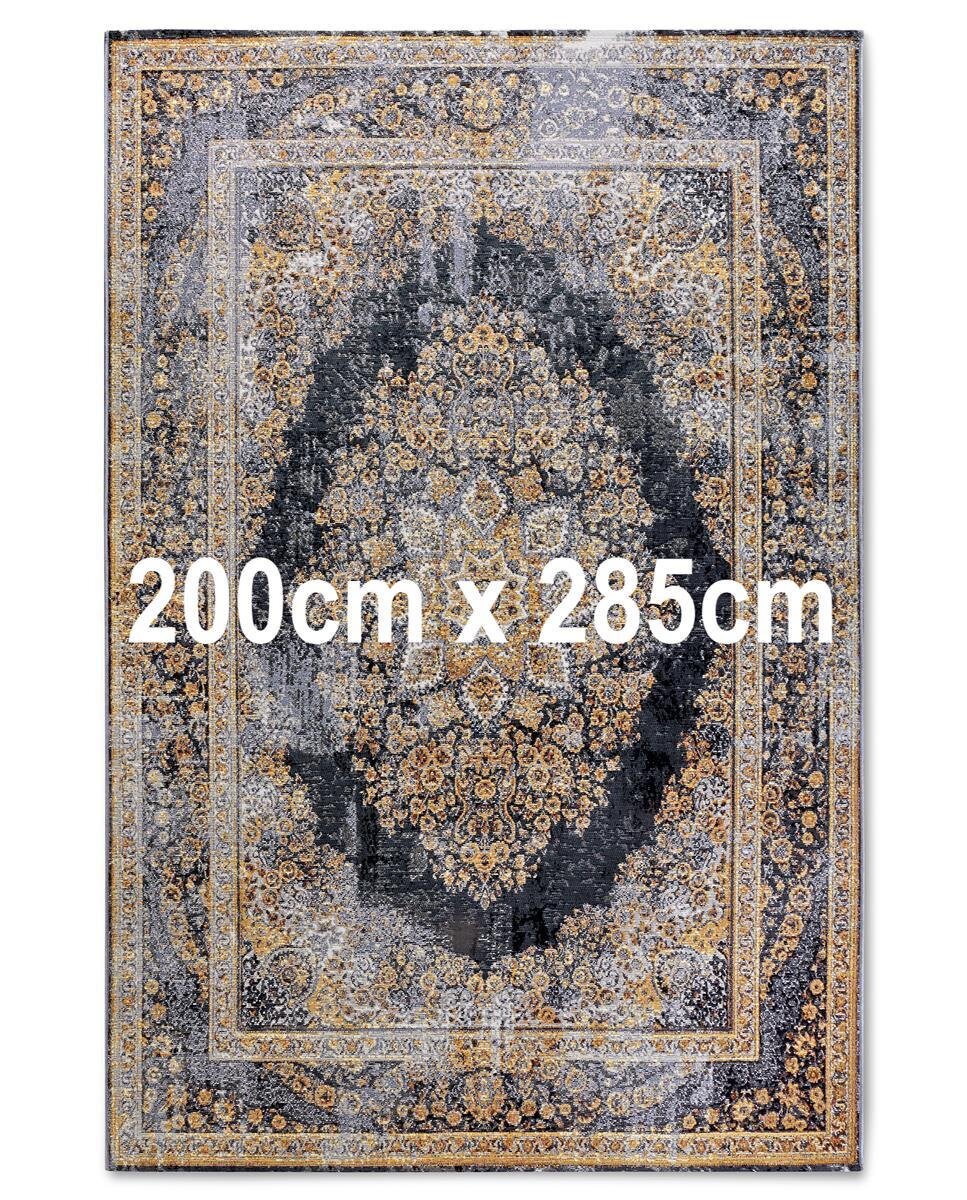 Villeroy & Boch In- & Outdoor Teppich Martha Anthrazit Gold 200cm x 285cm