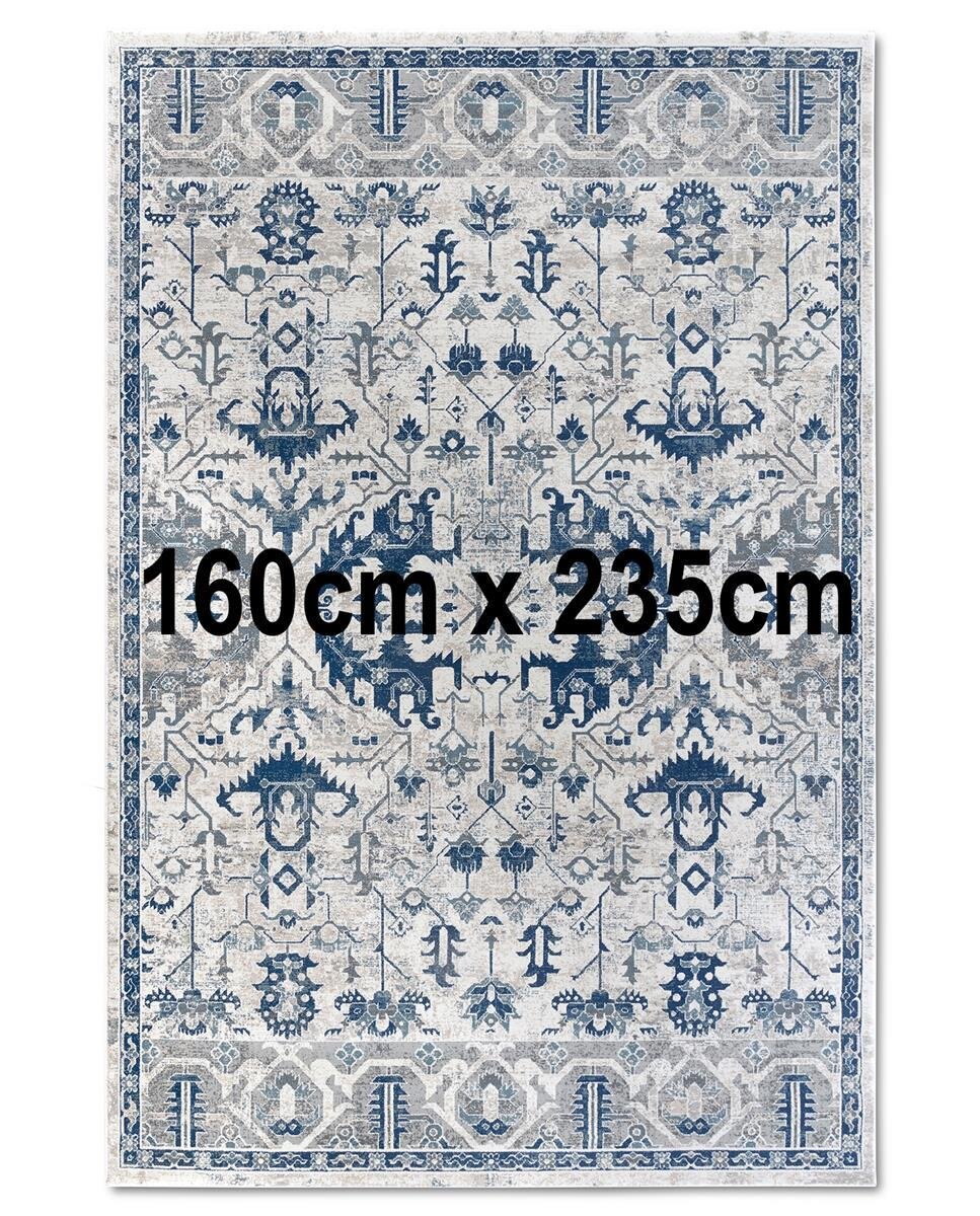Villeroy & Boch Kurzflor Teppich Emmanuel Creme Blau 160cm x 235cm