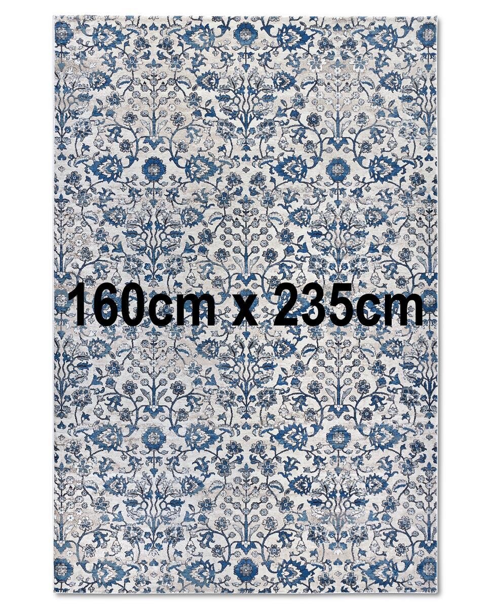 Villeroy & Boch Kurzflor Teppich Ernest Creme Blau 160cm x 235cm