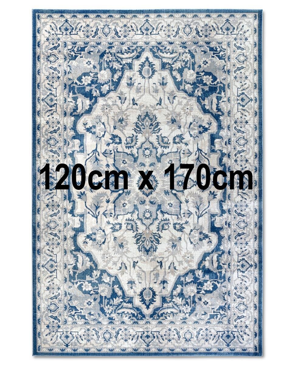Villeroy & Boch Kurzflor Teppich Gabrielle Creme Blau 120cm x 170cm