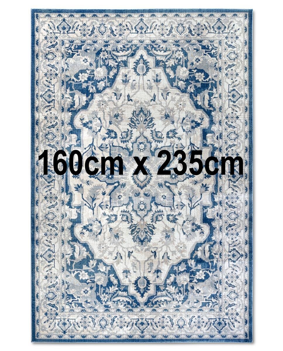 Villerpy & Boch Kurzflor Teppich Gabrielle Creme Blau 160cm x 235cm