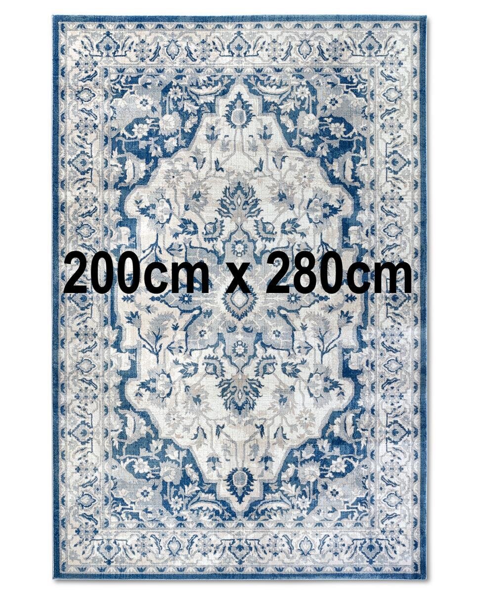 Villeroy & Boch Kurzflor Teppich Gabrielle Creme Blau 200cm x 280cm