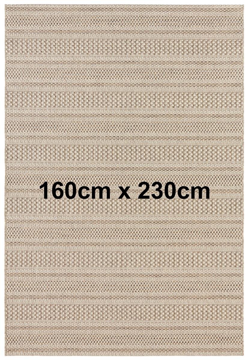 Elle Decoration In- & Outdoor Teppich Arras Natur Braun 160cm x 230cm
