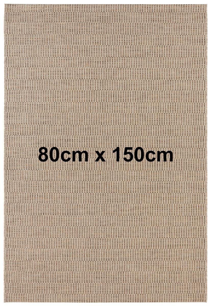 Elle Decoration In- & Outdoor Teppich Dreux Natur Braun 80cm x 150cm