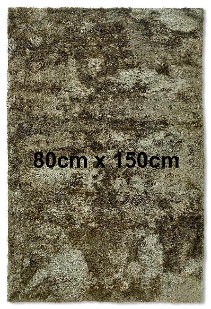 Elle Decoration Cosy Hochflor Teppich Calida Dschungelgrün 80cm x 150cm