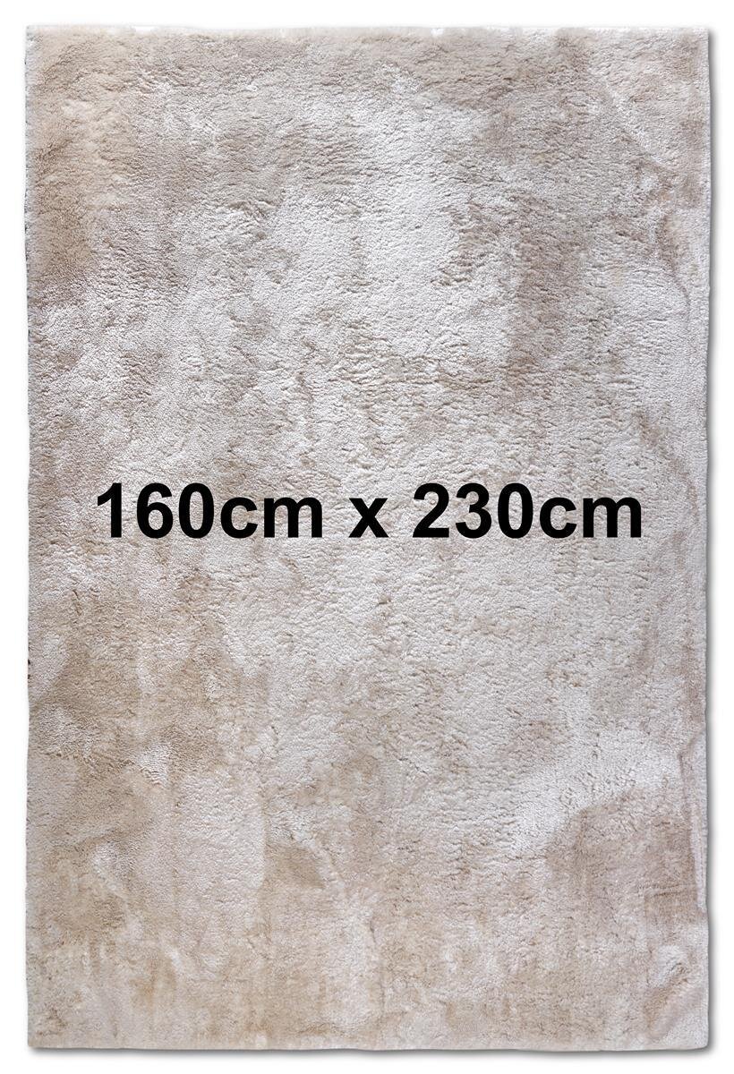 Elle Decoration Cosy Hochflor Teppich Calida Creme 160cm x 230cm