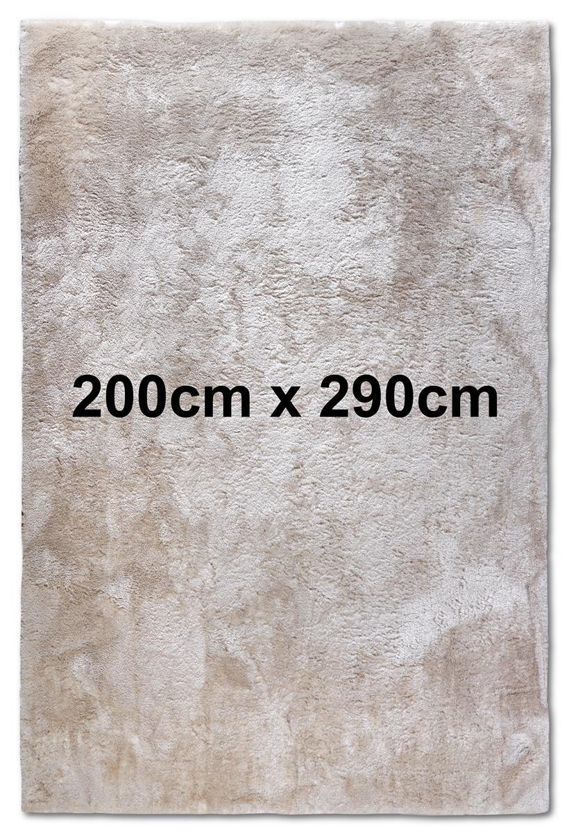 Elle Decoration Cosy Hochflor Teppich Calida Creme 200cm x 290cm