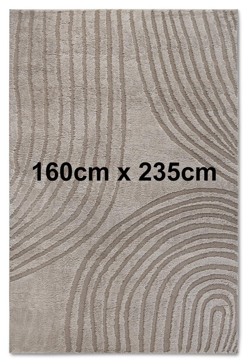 Elle Decoration Gallery Hochflor Teppich Pigment Beige 160cm x 235cm