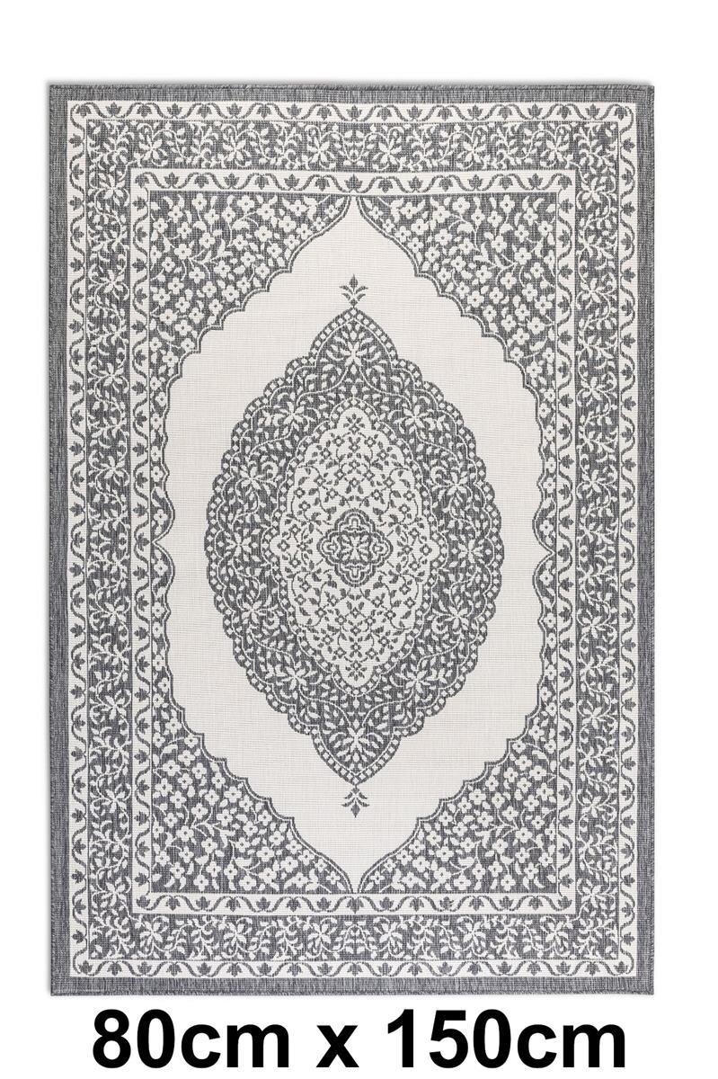 Elle Decoration Gemini In- und Outdoor Wendeteppich Meekly Silber 80cm x 150cm