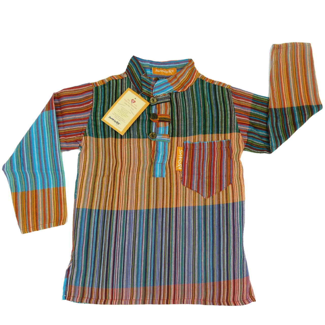 Kinder Patchworkhemd 'Karna' von Simandra - Hemd im Mittelalter-Stil