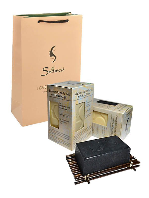 Naturseifen Geschenkset für die ganze Familie mit Ablage