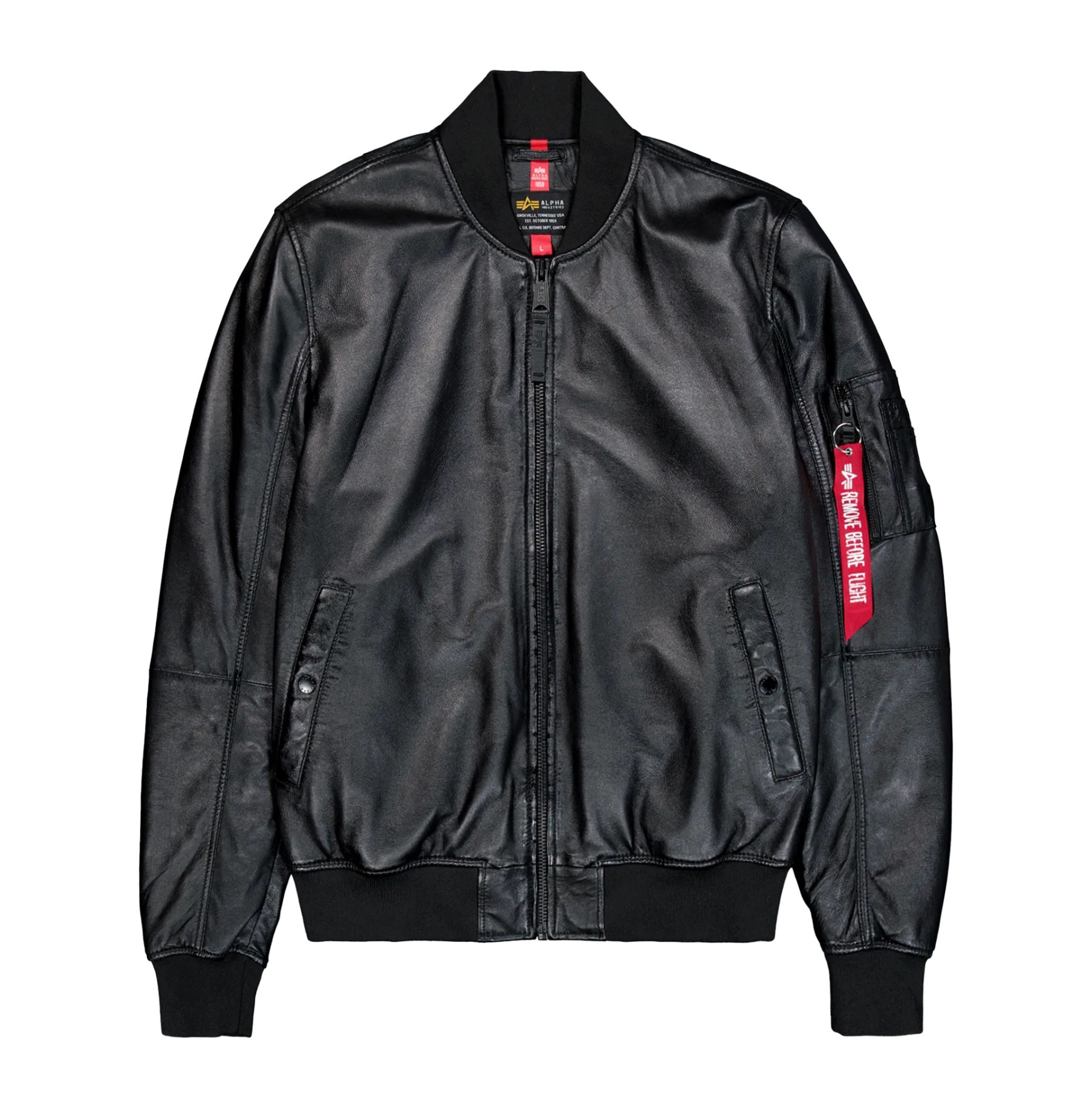 Alpha MA-1 Leather Bomber Jacket