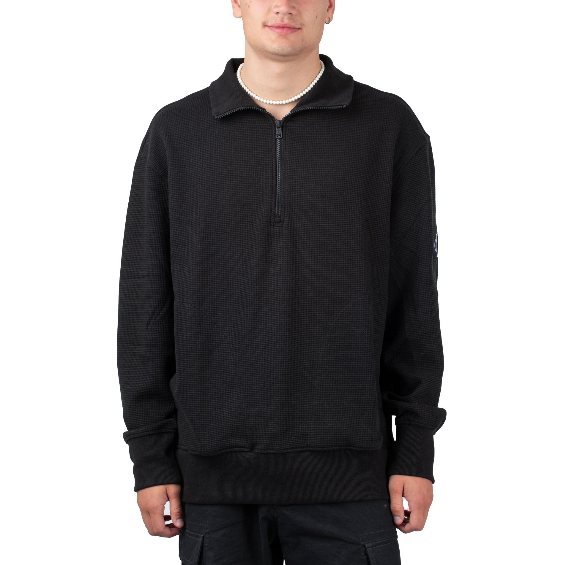 Calvin Klein Badge Waffle Half Zip Sweater