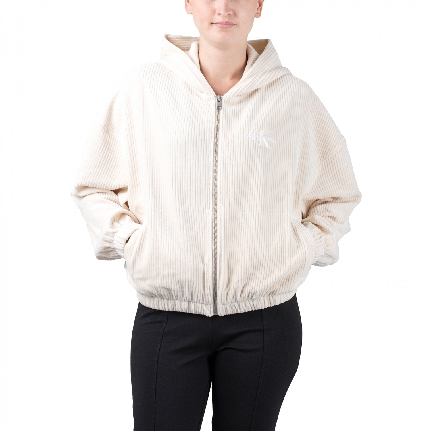 Calvin Klein Corduroy Zip Through Hoodie