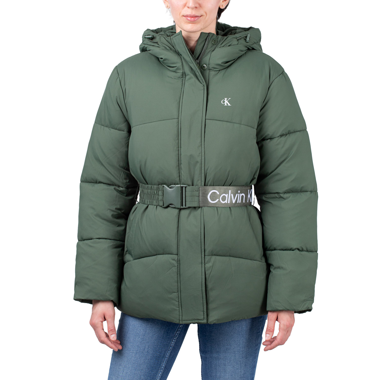 Calvin Klein Logo Belt Short Puffer