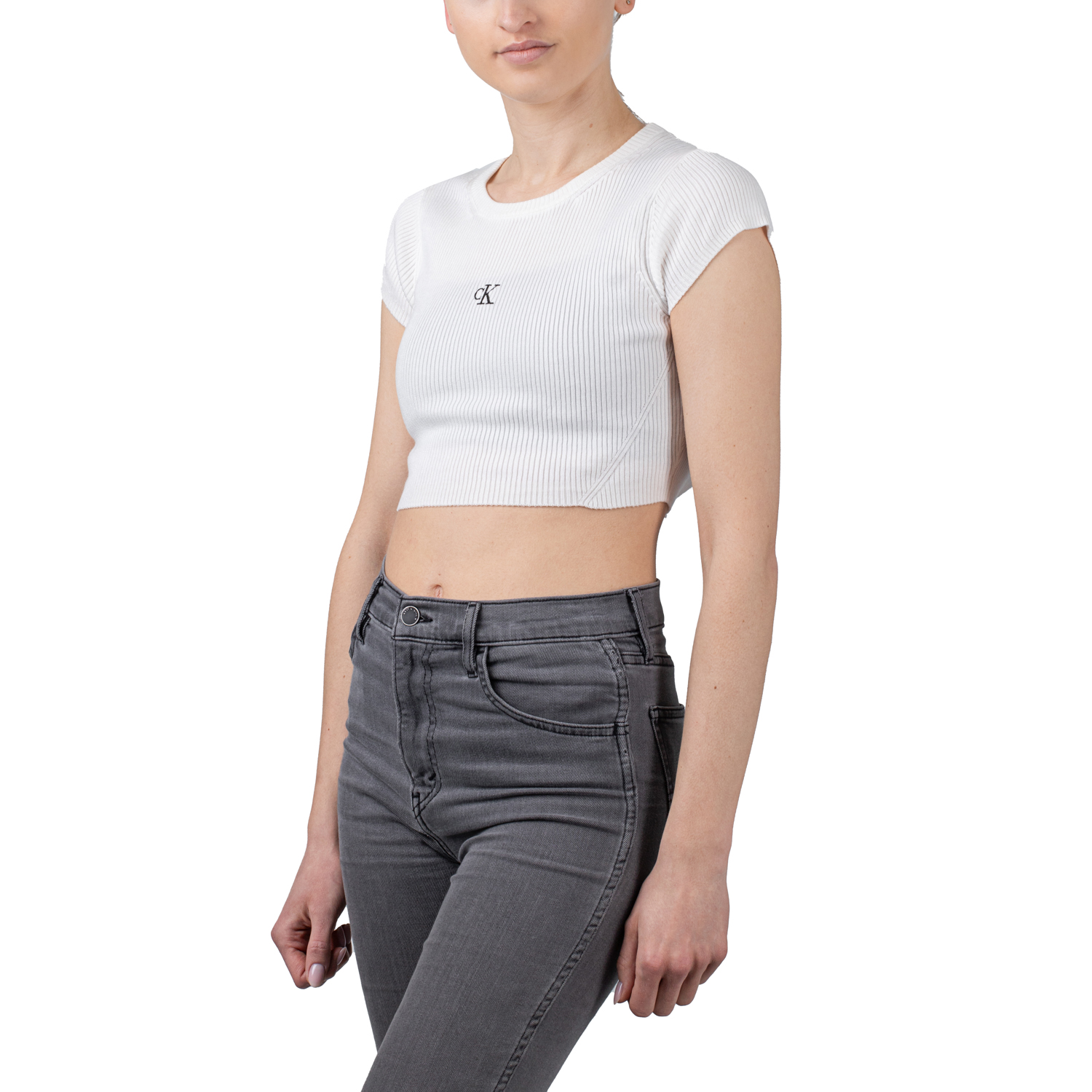 Calvin Klein Open Back Tied Knitted Tee