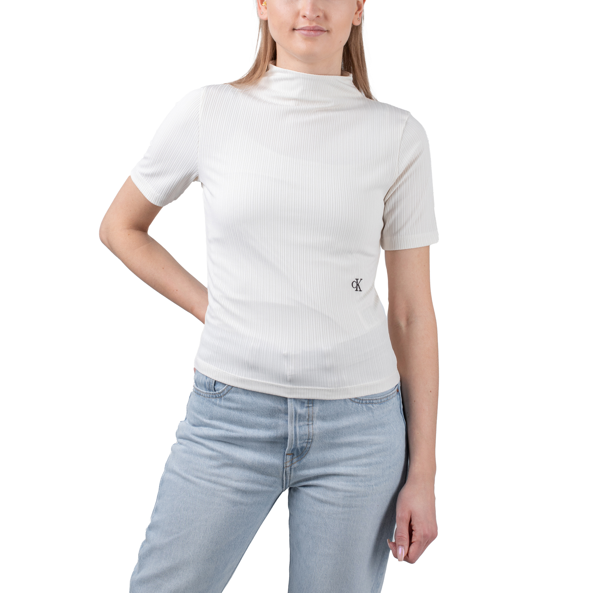 Calvin Klein Rib Short Sleeve Slim Tee