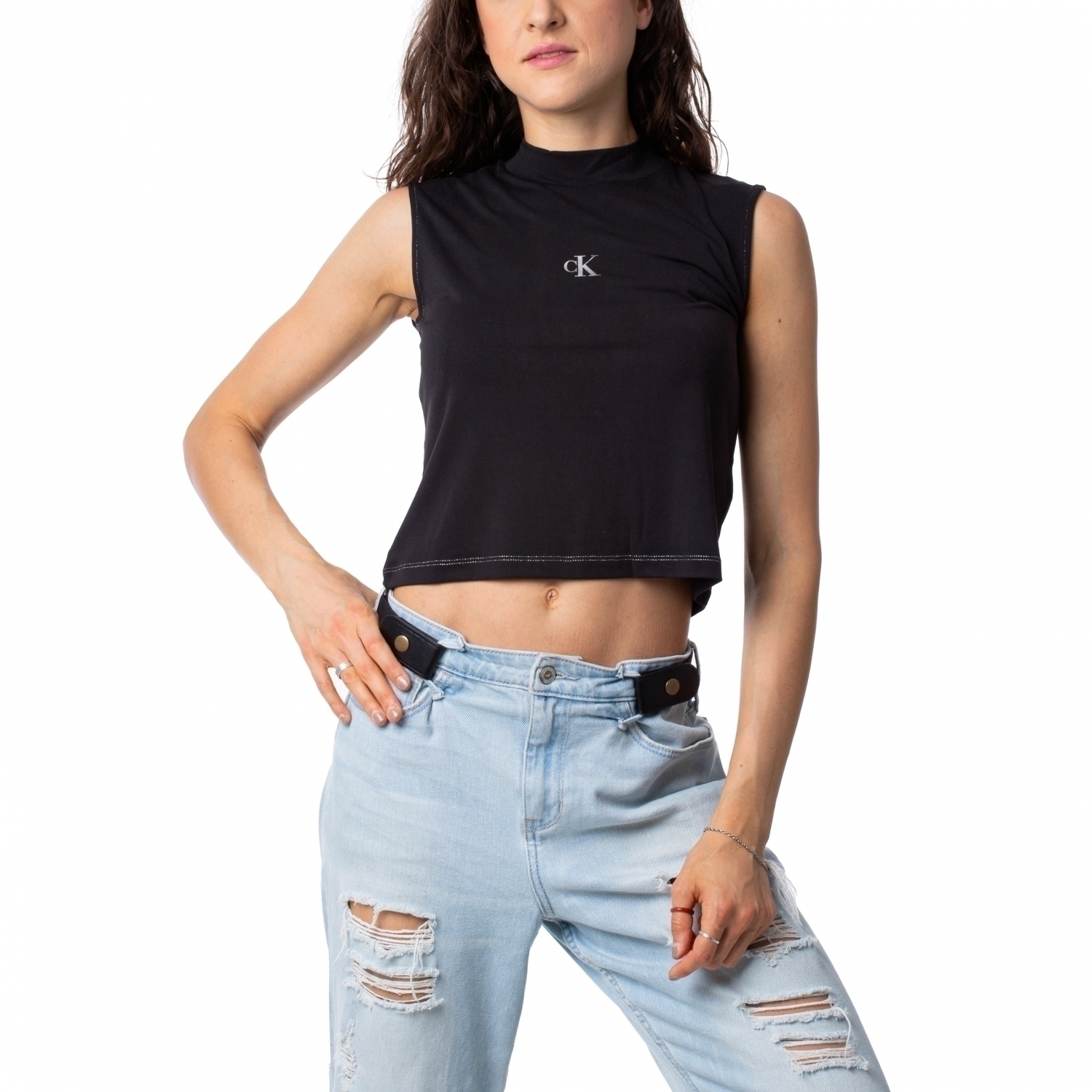 Calvin Klein Sleeveless Mock Neck