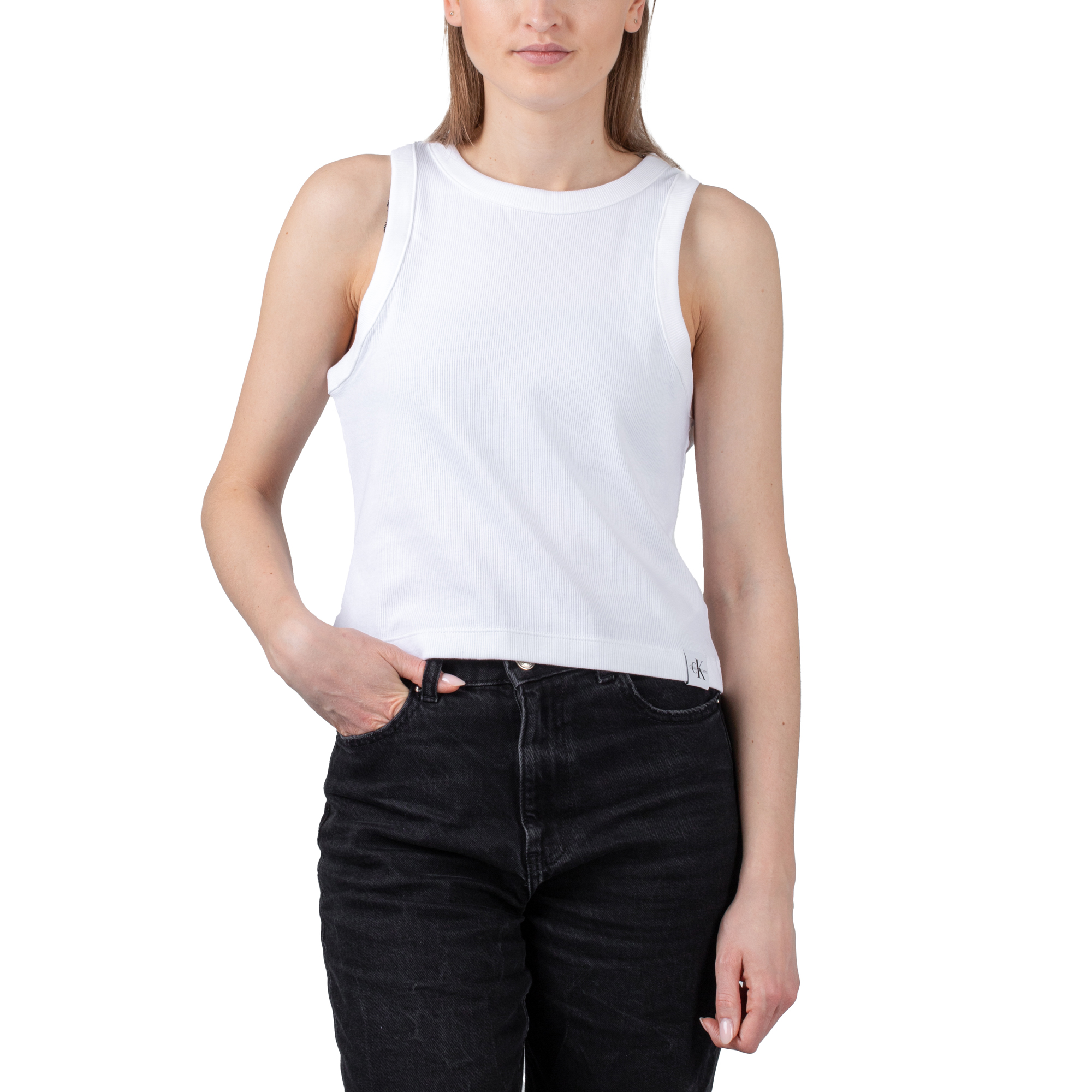 Calvin Klein Tab Rib Tank Top